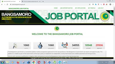 job portal barmm|bangsamoro job portal.